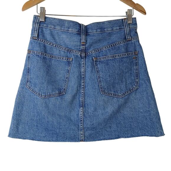 Madewell SZ 26 Rigid Denim A-Line Mini Skirt in Lakeline Wash: Eco Edition - Picture 4 of 7